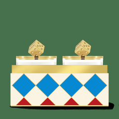 Decorated Candle Duo